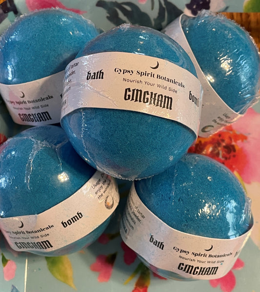 Blue Gingham Bath Bombs